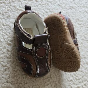 100% Leather Brown BABY Walker Shoes